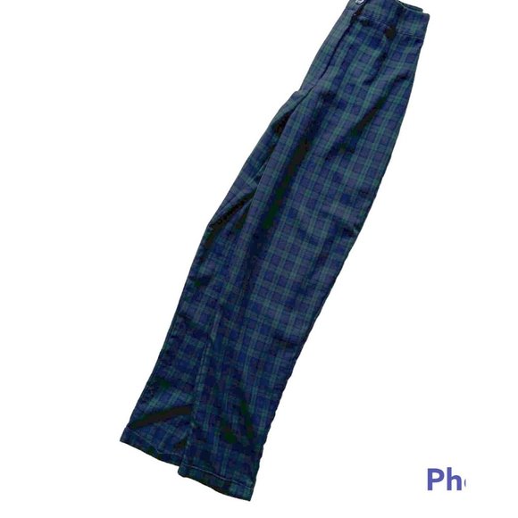Nasty Gal Collection Plaid Trousers Pants Size 4 Cuffed Ankle High Waist… - Picture 4 of 12